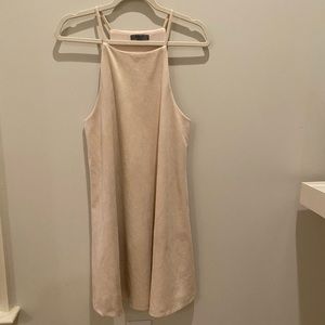 Wishlist cream ultra suede dress